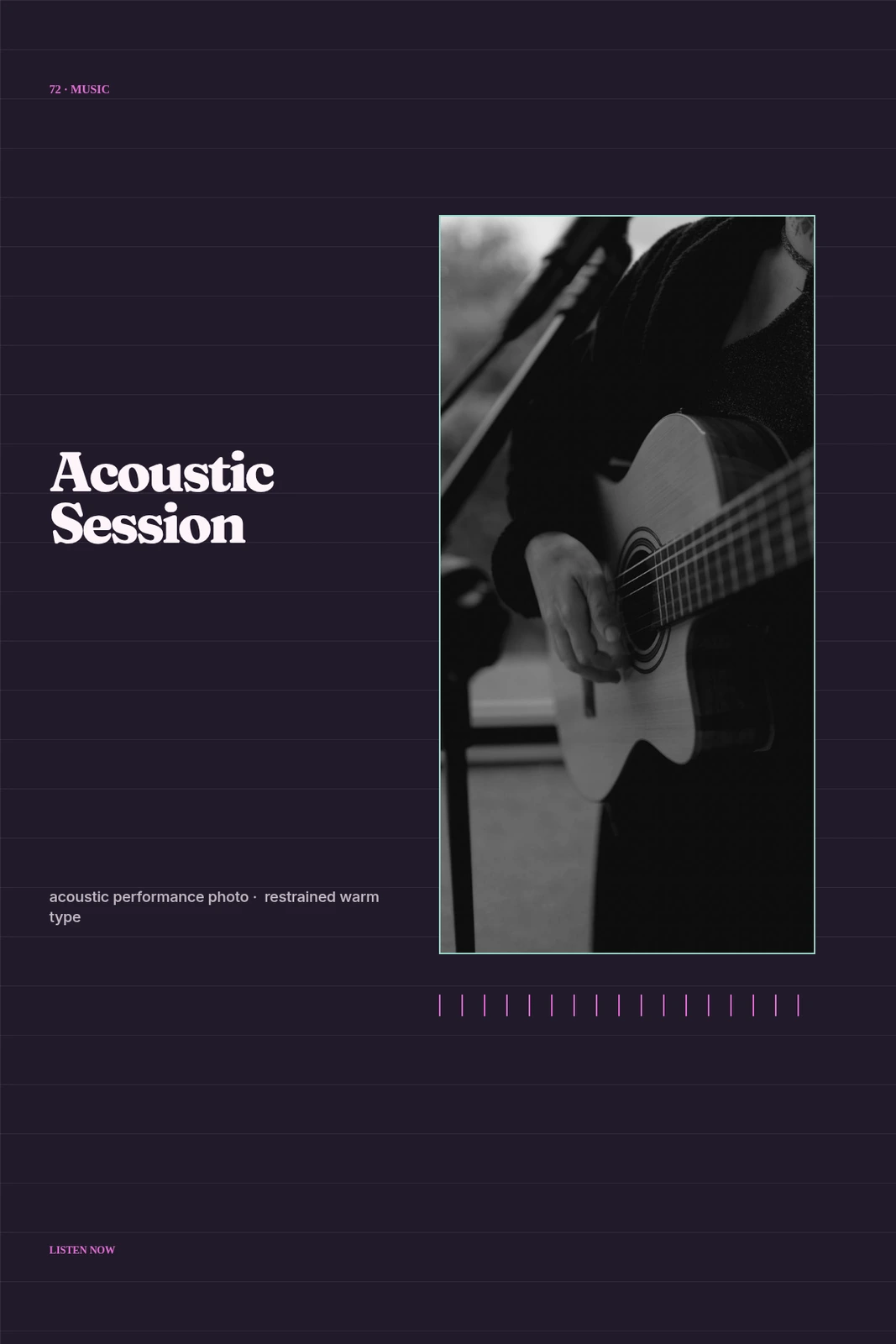 Acoustic Session Poster visual preview