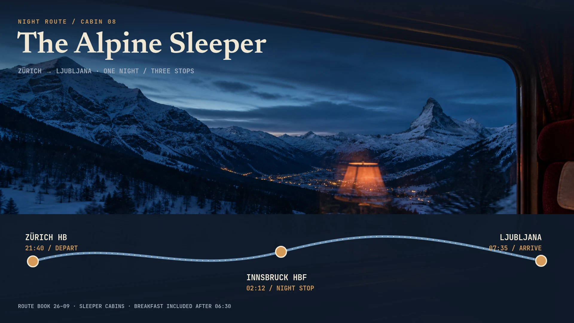 Alpine Sleeper route book
