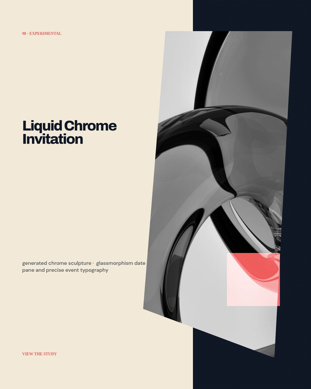 Liquid Chrome Invitation visual preview